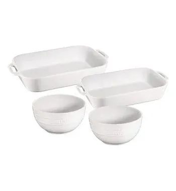 Staub Ceramic bakeware Set, 4-pc, Cherry