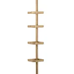 4 Tier Tension Corner Shower Caddy White/Gold - Bath Bliss