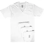 Stafford Men’s Tall/Extra Tall 100% Heavy Weight Cotton V-Neck Undershirt, White, Short Sleeve, 4 Pack (2XLXT (Extra Extra Large Extra tall))