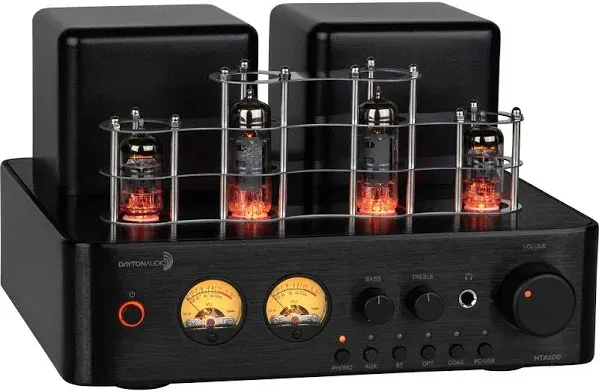 Dayton Audio Hta100integrated Stereo Hybrid Tube Amplifier 100 Watts