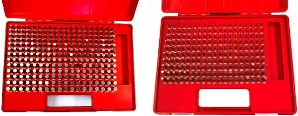 HHIP 4101-0050 440 Piece M1 and M2 Precision Pin Gage Sets, .061"-.500"