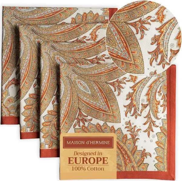 Maison d' Hermine Kashmir Paisley Napkin Set of 4