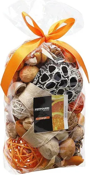 Qingbei Rina Fall Potpourri Bags,Burnt Orange Scented Thanksgiving Potpourri Bowl Filler,Autumn Decorative Dried Flower,Harvest Home Fragrance, Bathroom Decor,9.9 oz