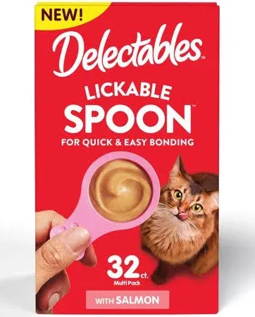 Hartz Delectables Lickable Spoon Interactive Lickable Cat Treats for Quick & Easy Bonding