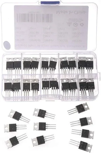 50pcs 10Types IRF Series MOSFET Transistors Assortment Kit