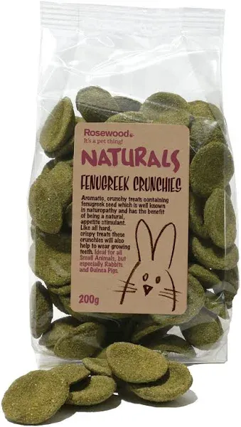 Rosewood Pet 1 Pouch Fenugreek Crunchies Food For Small Animals, 200G