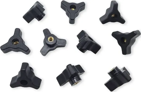 Taytools 10 Piece 1-3/16" Diameter Female Thread Tri-Star Knob Sets