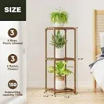 Small Plant Stand Indoor 3 Tier - Brown