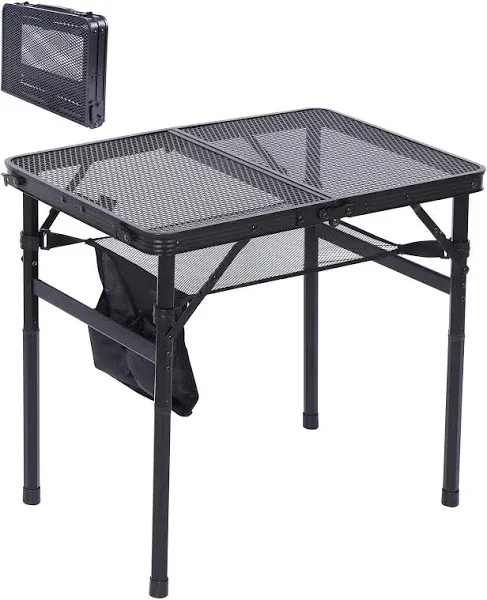 Nice C Adjustable Height Camping Table with Mesh Bag