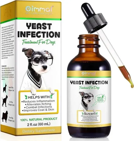 Yeast Infection Treatment for Dogs Natural Yeast Infection Drops Supports Dog Itch Relief Dog Ear Infection Dog Allergy Relief Pet Supplies Dog Herba