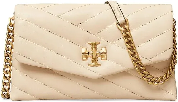 KIRA CHEVRON CHAIN WALLET cream crossbody luxury bag leather