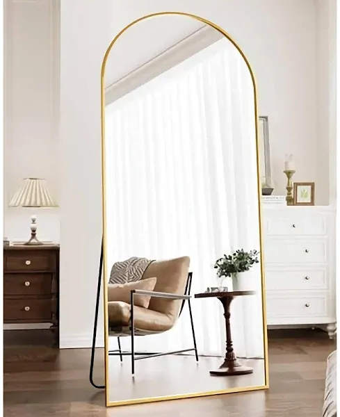 Full Length Mirror,Arched Floor Length Mirror, Oversized Standing Mirror, Hanging or Leaning Against Wall Mounted Mirror