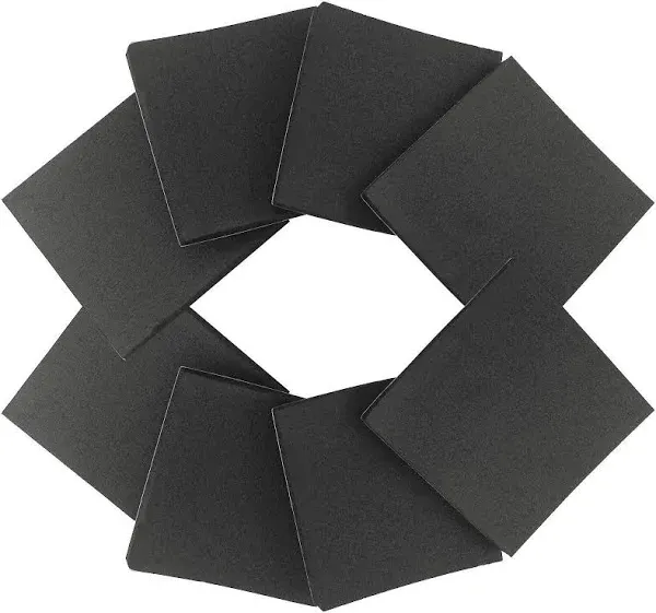 Storystore Foam Sheets Self Adhesive Closed Cell Foam Neoprene Rubber Sheets Insulation Anti Vibration Foam Rubber Pads with Adhesive, Black (12" x 8" x 3/4", 4)