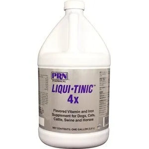 PRN Pharmacal Liqui-Tinic 4X - Iron and Vitamins Oral Nutritional Supplement for Pets- Liver-Flavored Supplement with Iron and B-Complex Vitamins to Support Wellness - 1 Gallon