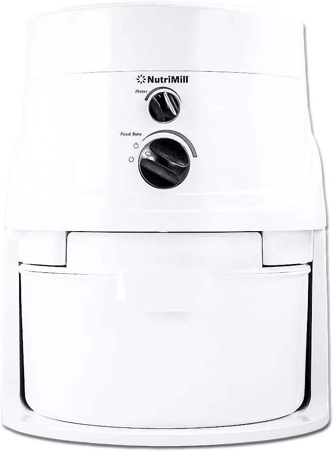 NutriMill Classic High Speed Electric Grain Mill for Fresh Flour Wheat Grinder with Stainless Steel Milling Heads