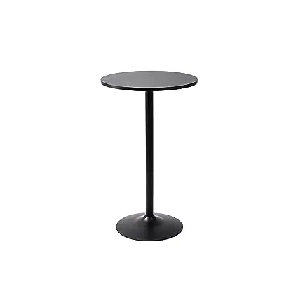 Pearington Santina 2 Pack round Bar and Pub Table, Black