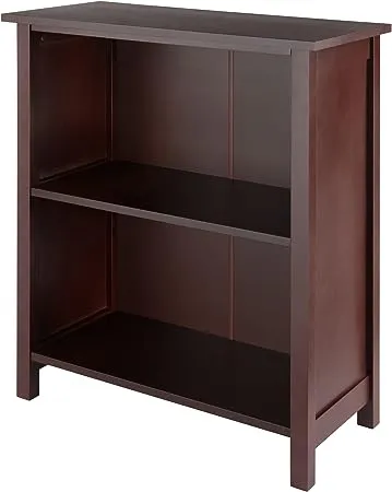 Winsome Wood Milan 2-Section Storage Shelf, Walnut Finish