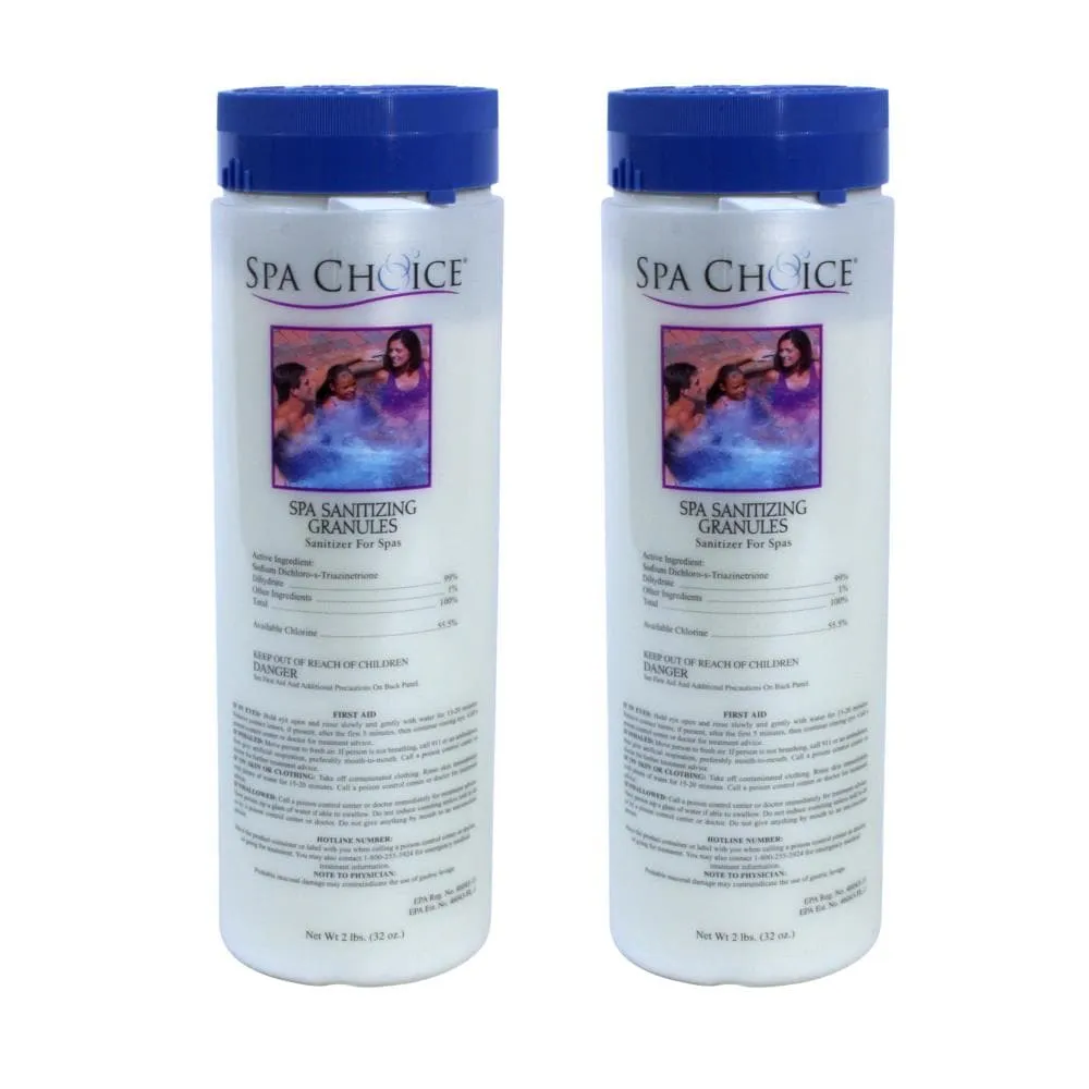 Spa Choice 472-3-3031 Sanitizing Granules Hot Tub Chlorine 2-Pounds, 1-PackSpa Choice 472-3-3031 Sanitizing Granules Hot Tub…