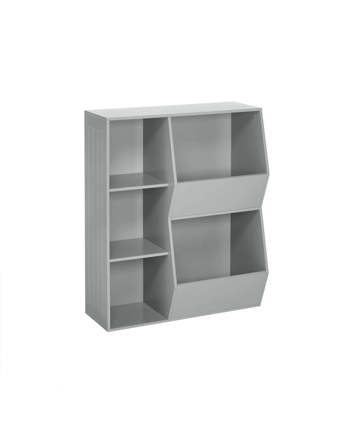 3-Cubby, 2-Veggie Bin Floor Cabinet in White