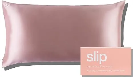 Slip Silk Queen Pillowcase, Plum (20" x 30") - 100% Pure 22 Momme Mulberry Silk Pillowcase - Anti-Aging, Anti-BedHead, Anti-Sleep Crease 