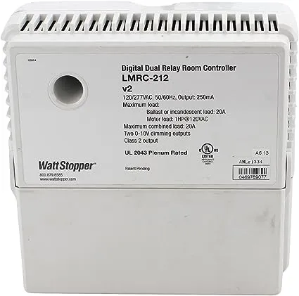 Watt Stopper LMRC-221 Digital Room Controller, RJ-45, Universal Dimming, 120/277V