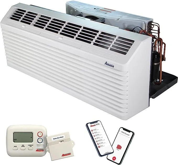 Amana PTAC 12,000 BTU Air Conditioner Heat Pump PTH123K35AXXX with 3.5 KW Heater 20 Amp Plug