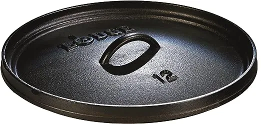 Lodge Seasoned Cast Iron Deep Camp Dutch Oven - 12 Inch / 8 Quart