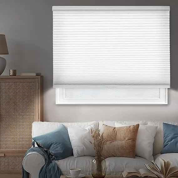 Chicology Cordless Cellular Shades, Blackout Window Blind, Evening Mist (Blackout) - 46"W x 48"H