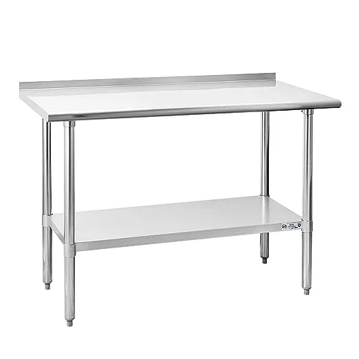 Hally Steel Prep & Work Table, 24x30 Inches, NSF Commercial