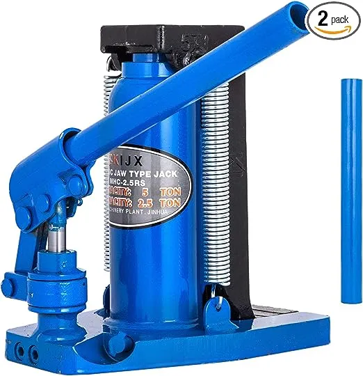 Toe Jack Lift Hydraulic Machine Toe Jack Lift Air Hydraulic Toe Jack Proprietary Heat-Treated Steel (2.5-5Ton Blue)