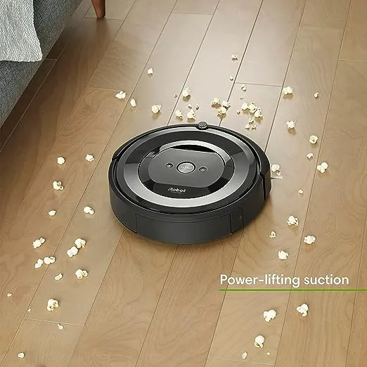 iRobot Roomba E5 (5150) Robot Vacuum - Wi-Fi Connected, Works with Alexa, Ideal for Pet Hair, Carpets, Hard, Self-Charging Robotic Vacuum, Black (Renewed)