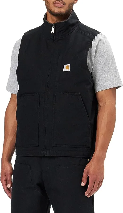 Carhartt Sherpa-Lined Mock Neck Vest (Black) S