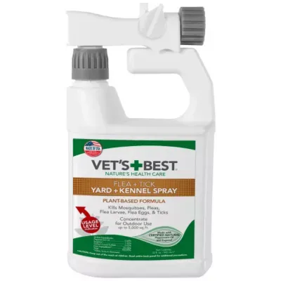 Vet's Best Flea and Tick Home Spray | Flea Treatment for Dogs and Home | Flea Killer with Certified Natural Oils | 96 Ounces Refill