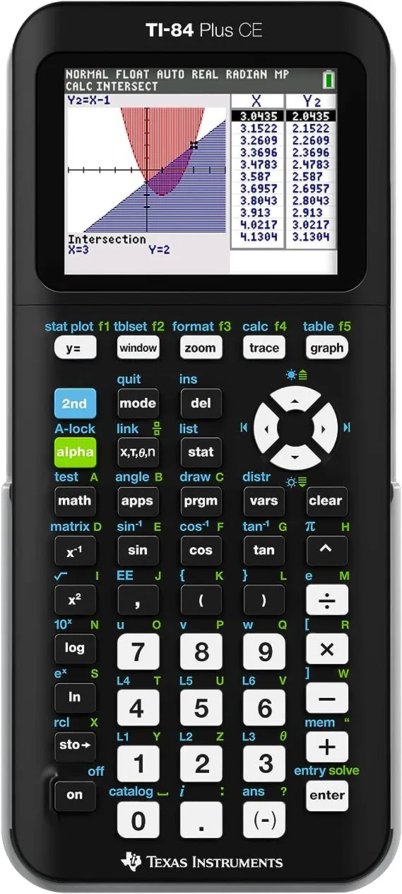 Texas Instruments TI-84 Plus CE Color Graphing Calculator, Black 7.5 Inch