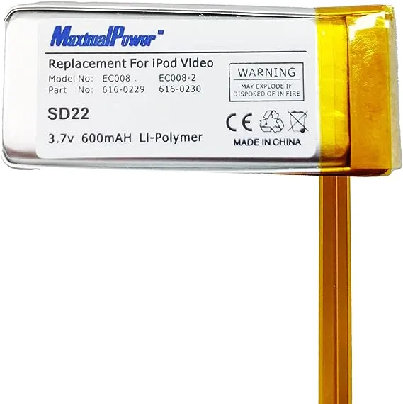 MaximalPower™ Replacement Battery for Apple iPod Video/Classic 30GB