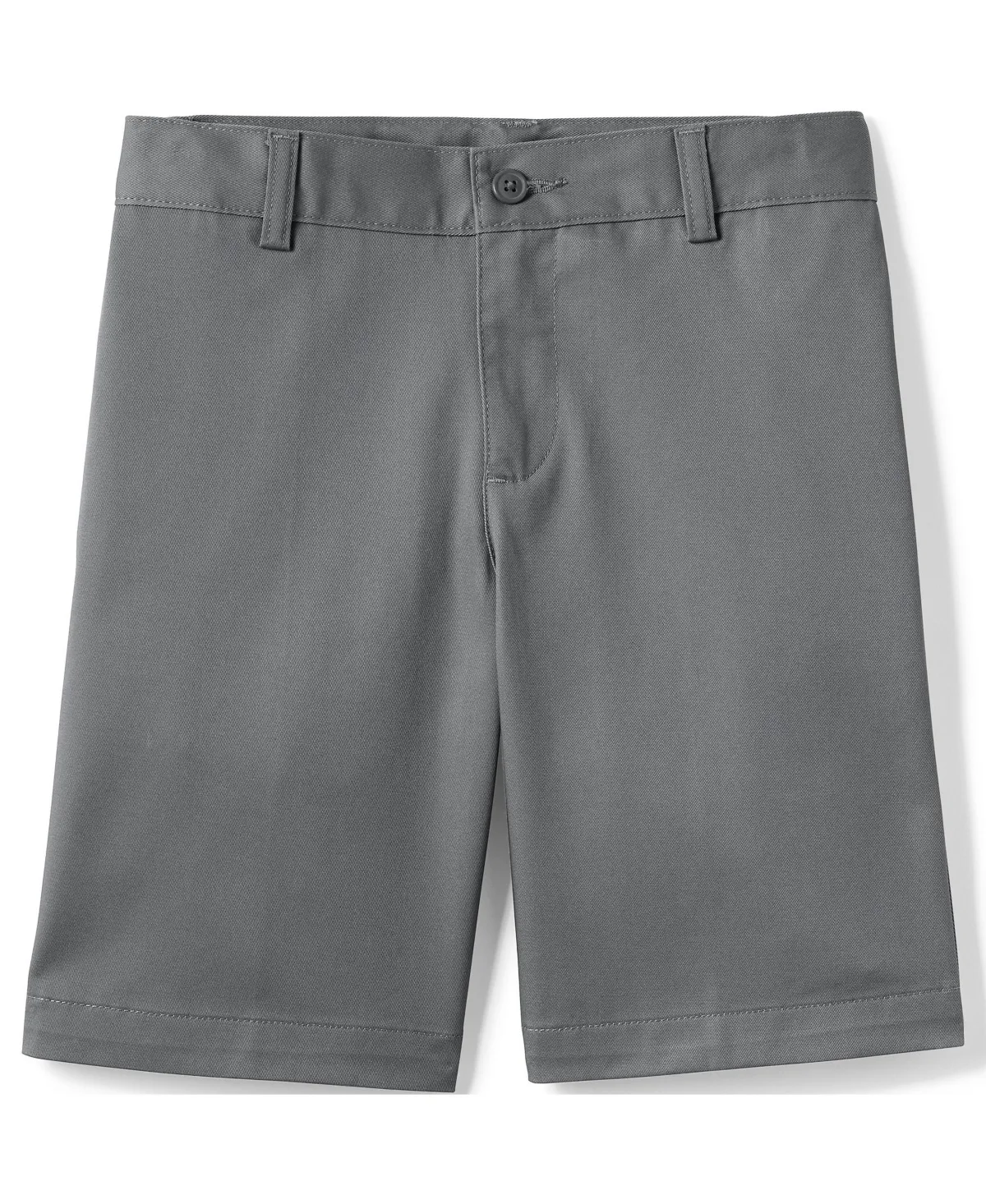 Lands' End School Uniform Boys Plain Front Blend Chino Shorts - 6 - Khaki