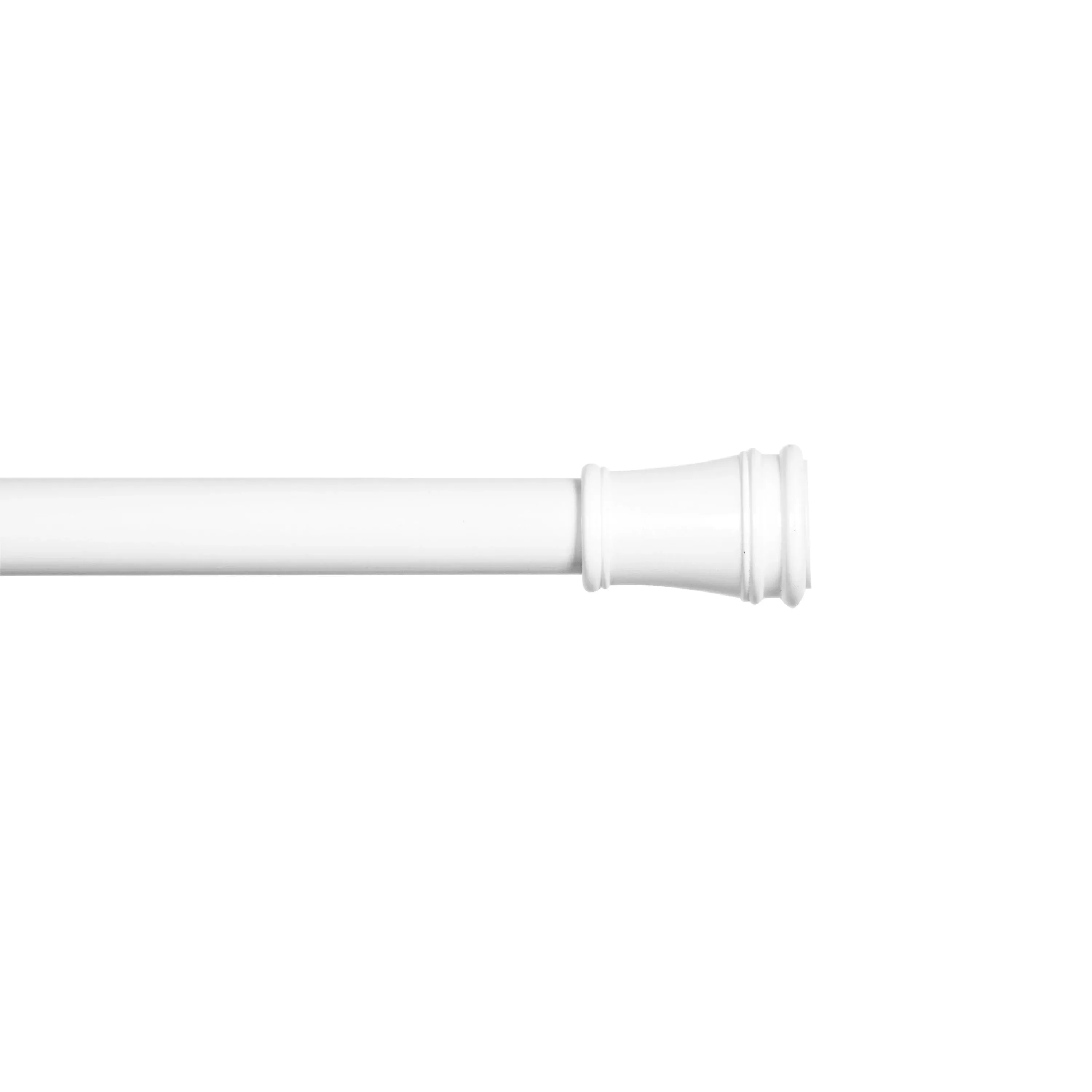 Kenney Rogers 5/8 inch Twist & Fit No Tools Tension Window Curtain Rod, 48-84 inch, White