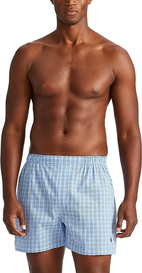 Polo Ralph Lauren Men's Classic Fit Woven Cotton Boxers (3 Pack)