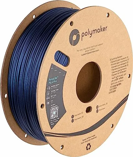 Polymaker PLA PRO Filament Black, Powerful 1.75mm 3D Printer Filament 1kg - PolyLite PLA Filament PRO Tough & High Rigidity 3D Printing