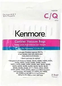 Kenmore 50104 8 Pack C/Q Canister Vacuum Bags