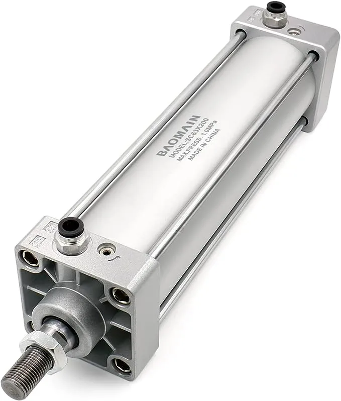 Baomain Pneumatic Air Cylinder SC 63 X 200 PT 3/8, Bore: 2 1/2 Inch, Stroke: 8 I