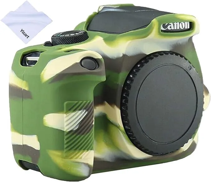 Camera Case for Canon EOS Rebel T6 T7 Silicion Rubber Camera Case Cover