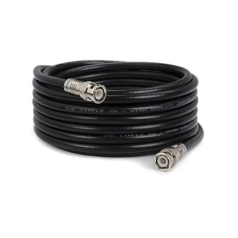 The Cimple Co - HD SDI Cable - Black Coaxial BNC male to male 200ft - 75 Ohm 3Gbps