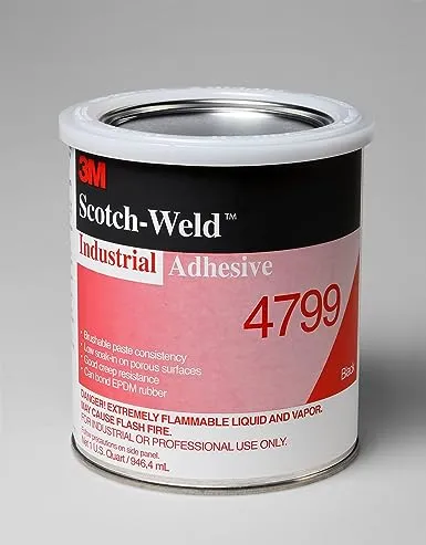 3M Industrial Adhesive 4799, Black, 1 Quart Can