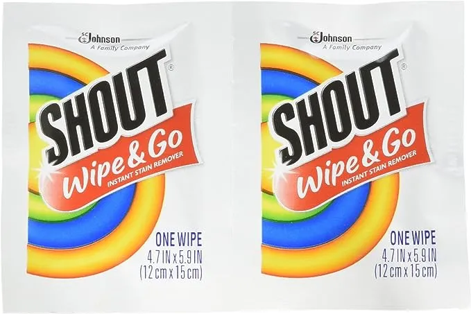 Shout Instant Stain Remover Towelette Wipes (80 count)