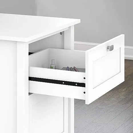 Bush Furniture Broadview 2 Drawer File Cabinet in Pure White