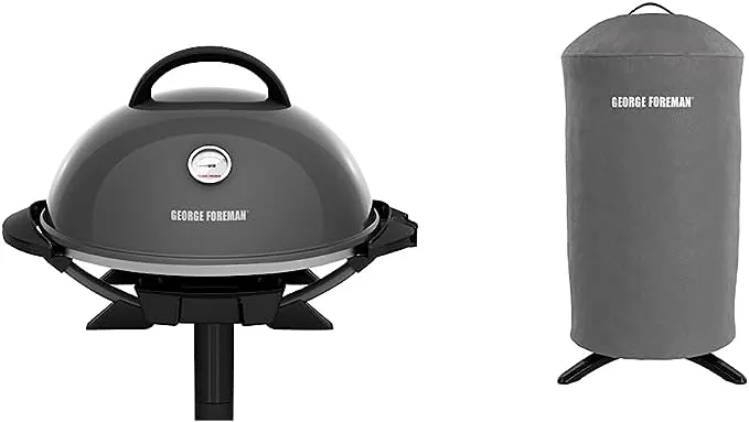 George Foreman GFO3320GM Indoor/Outdoor Gun Metal Electric Grill