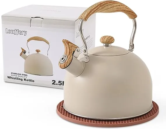 Tea Kettle, 2.5 Quart Whistling Tea Kettle, Tea Pots for Stove Top Food Grade St