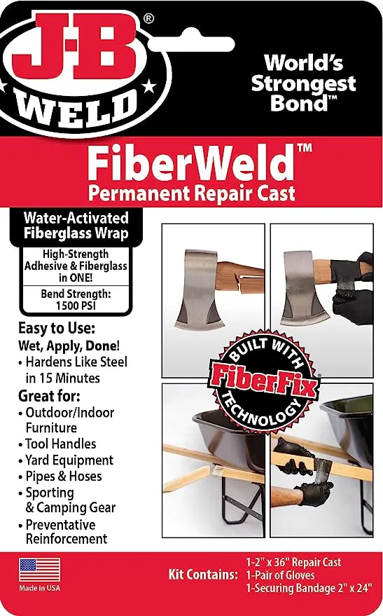 J-B Weld 2" FiberWeld Permanent Repair Cast Wrap