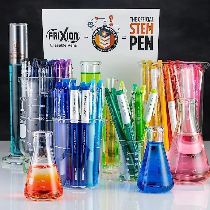 Pilot Frixion Clicker Erasable Gel Ink Retractable Pen, Assorted Ink, .5mm - 7 pack